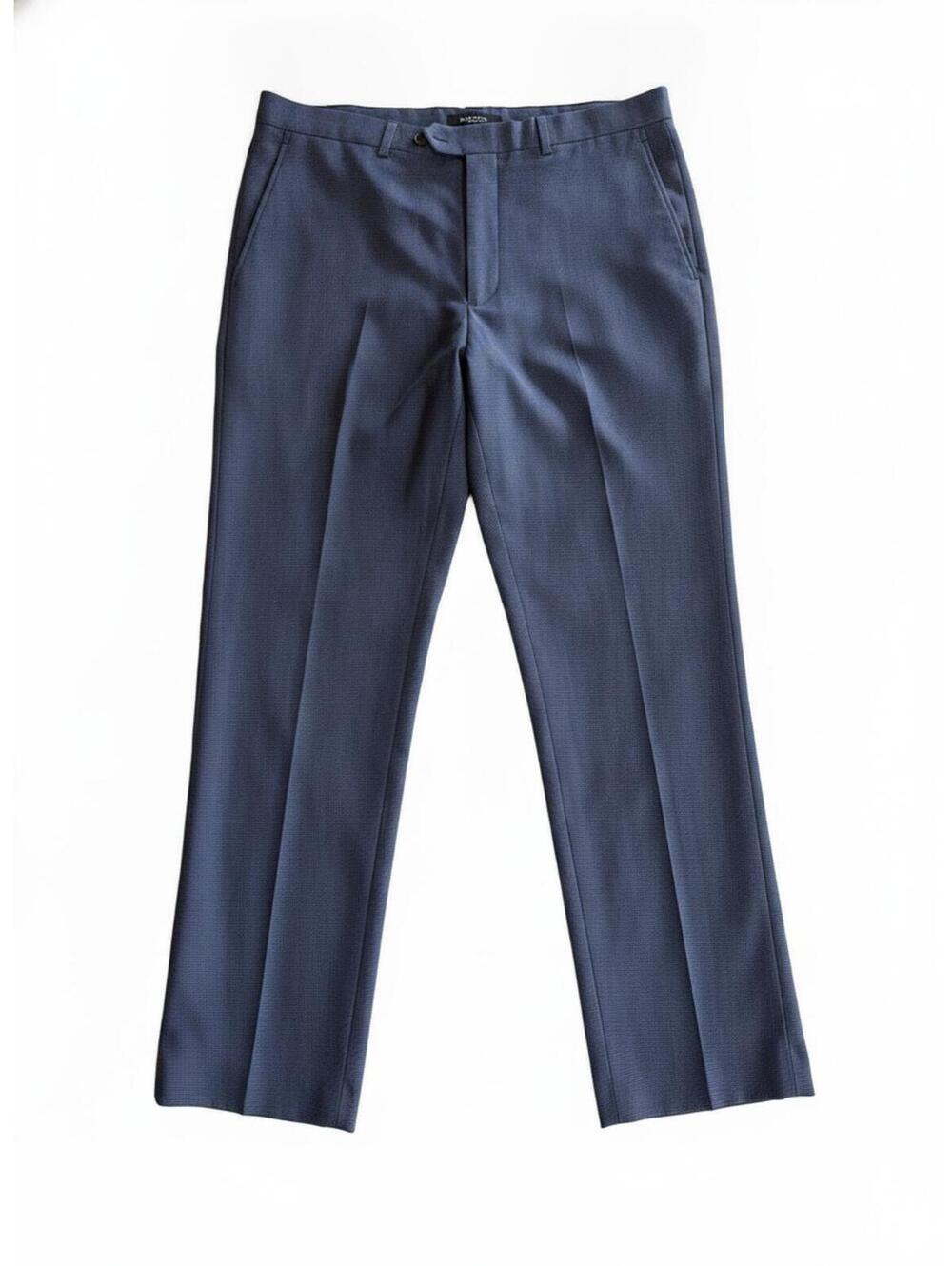 NWT Ralph Lauren Slim Fit Comfort Flex Navy Check Men's Dress Pants 38W x 32L